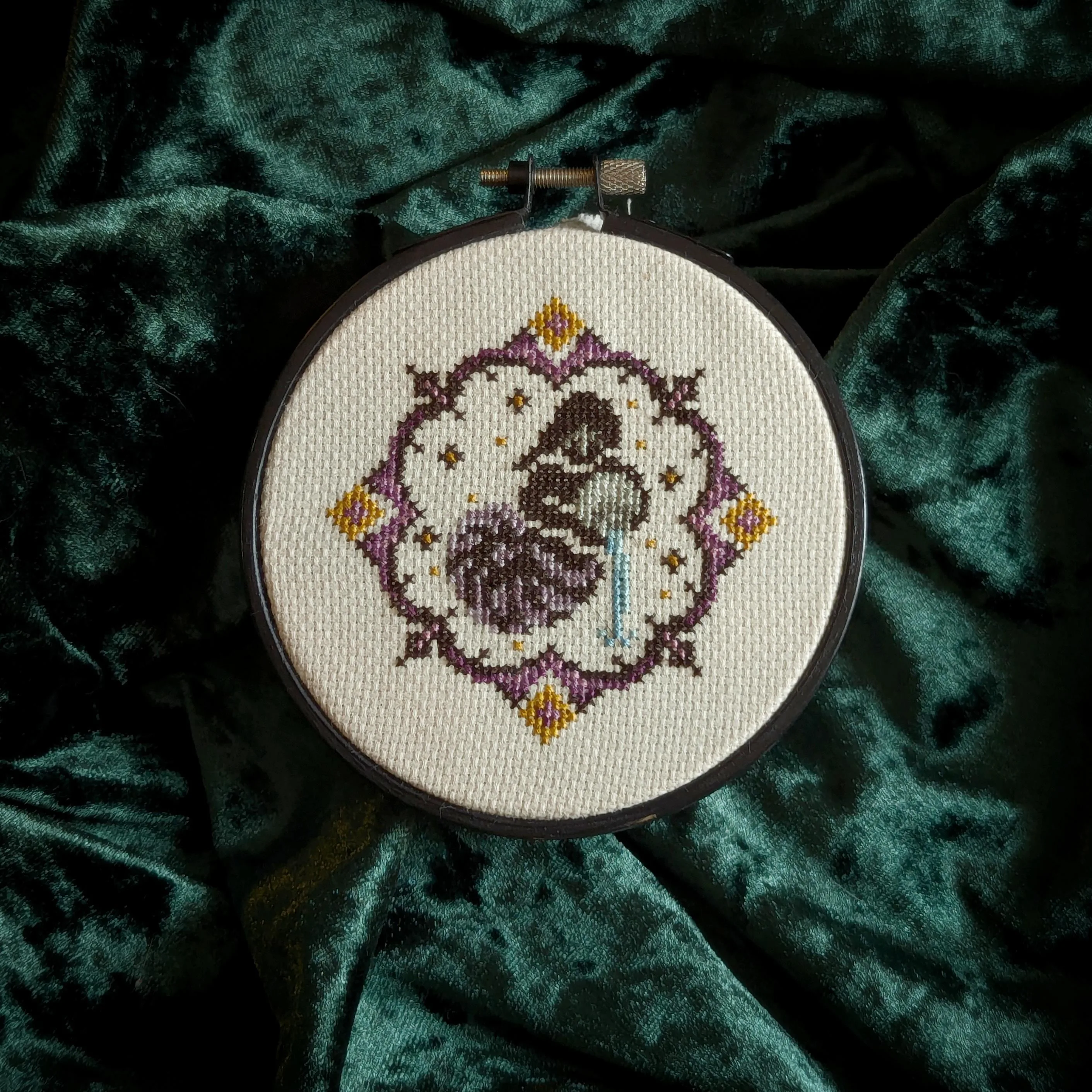 Aquarius cross-stitch pattern